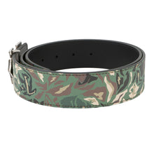 将图像加载到图库查看器中，LOUIS VUITTON Belt: LV Flower Camouflage 40mm Reversible Size 35.4&quot; Camouflage/BlackM4383U PVC Leather
