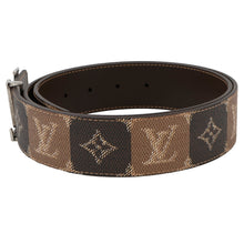 将图像加载到图库查看器中，LOUIS VUITTON Belt: LV Initial College Monogram Heritage 40mm Reversible Size 35.4&quot; MarronM4381U College Monogram/Heritage Canvas
