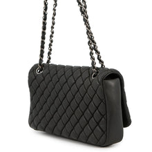 Load image into Gallery viewer, CHANEL Matelasse Single Flap WChainShoulder Black Sparkle Leather
