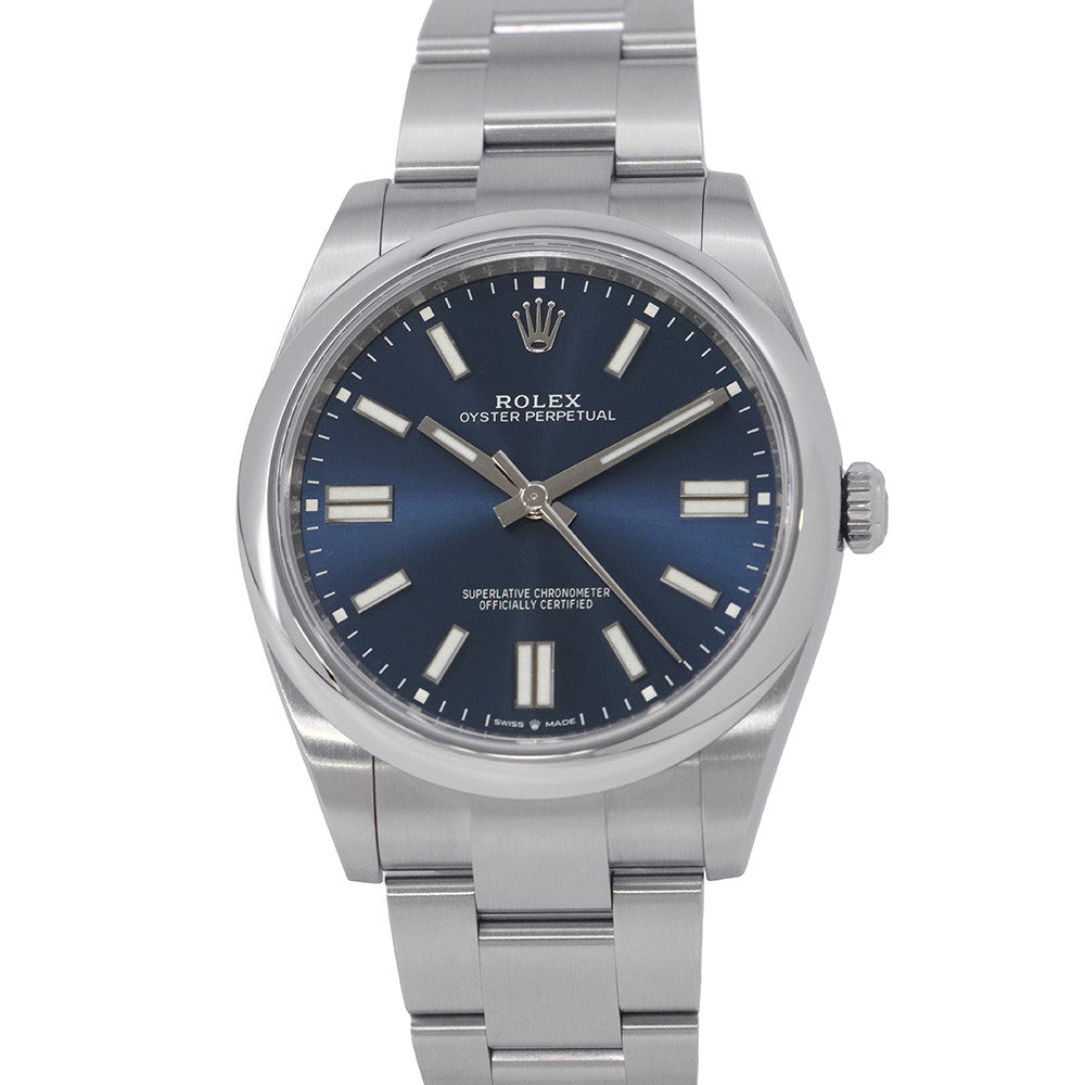 ROLEX Oyster Perpetual W41mm Stainless Steel Bright Blue Dial124300