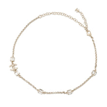 将图像加载到图库查看器中，CHANEL CC Logo Necklace Metal Rhinestone

