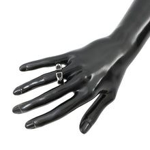 将图像加载到图库查看器中，HERMES Etrier Ring Size T62 BlackH100060FJ0360 Metal Lacquer
