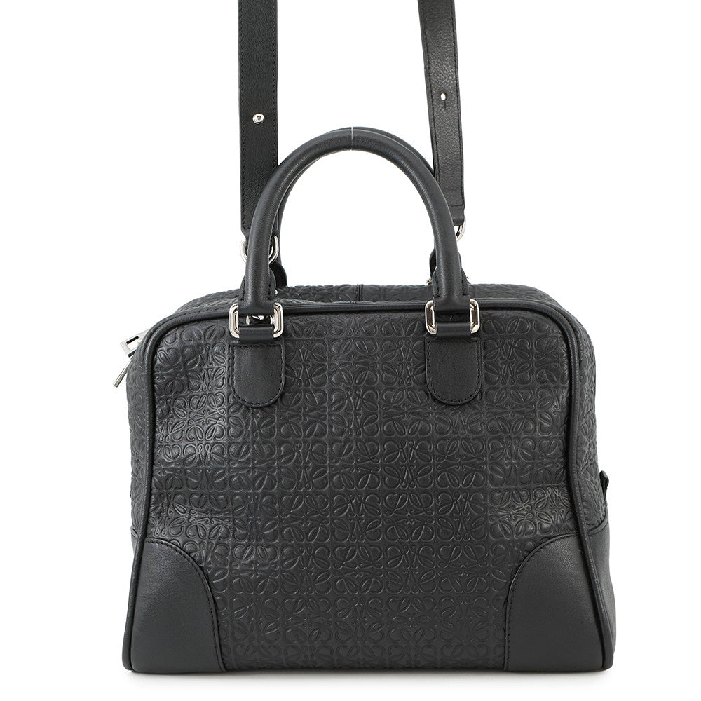 LOEWE Amazona Repeat Anagram Black301.55.L03 Leather Size 75