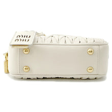 Load image into Gallery viewer, MIUMIU Arcadi Matelasse 2-Way Bag White5BB123 Leather Size Small
