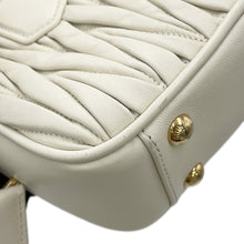 Load image into Gallery viewer, MIUMIU Arcadi Matelasse 2-Way Bag White5BB123 Leather Size Small
