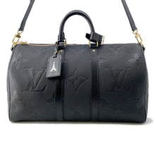 Load image into Gallery viewer, LOUIS VUITTON Keepall Bandouliere NoirM45532 Monogram Empreinte Leather Monogram Giant Size 45

