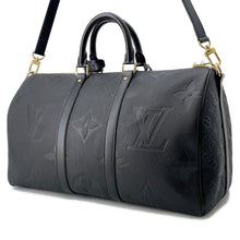 Load image into Gallery viewer, LOUIS VUITTON Keepall Bandouliere NoirM45532 Monogram Empreinte Leather Monogram Giant Size 45
