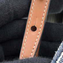 将图像加载到图库查看器中，CELINE Small Kabatais 2-Way Bag Navy Blue/Brown199162FU5 Canvas Leather
