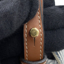 将图像加载到图库查看器中，CELINE Small Kabatais 2-Way Bag Navy Blue/Brown199162FU5 Canvas Leather
