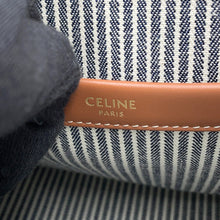 将图像加载到图库查看器中，CELINE Small Kabatais 2-Way Bag Navy Blue/Brown199162FU5 Canvas Leather
