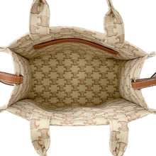 将图像加载到图库查看器中，CELINE Small Kabatais 2-Way Bag Beige/Brown199162 Canvas Leather
