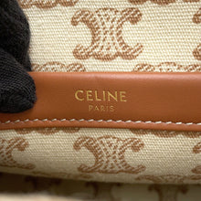 将图像加载到图库查看器中，CELINE Small Kabatais 2-Way Bag Beige/Brown199162 Canvas Leather
