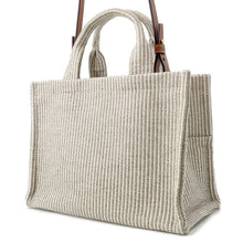 将图像加载到图库查看器中，CELINE Small Kabatais 2-Way Bag Gray/Brown199162 Canvas Leather
