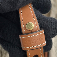 将图像加载到图库查看器中，CELINE Small Kabatais 2-Way Bag Gray/Brown199162 Canvas Leather
