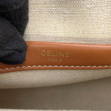 将图像加载到图库查看器中，CELINE Small Kabatais 2-Way Bag Gray/Brown199162 Canvas Leather
