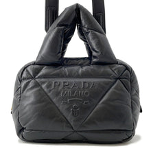 将图像加载到图库查看器中，PRADA Quilted 2WAYBag Black1BB083 Leather
