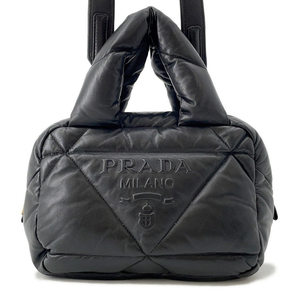 PRADA Quilted 2WAYBag Black1BB083 Leather