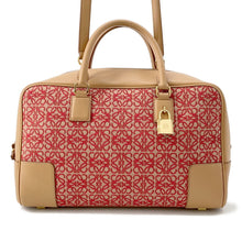 Load image into Gallery viewer, LOEWE Amazona 2WAYBag Warm Desert/RedA039N08X02 Jacquard Leather Size 28
