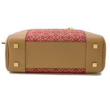 Load image into Gallery viewer, LOEWE Amazona 2WAYBag Warm Desert/RedA039N08X02 Jacquard Leather Size 28

