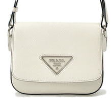 将图像加载到图库查看器中，PRADA Identity Shoulder Bag White1BD249 Saffiano LeatherLeather
