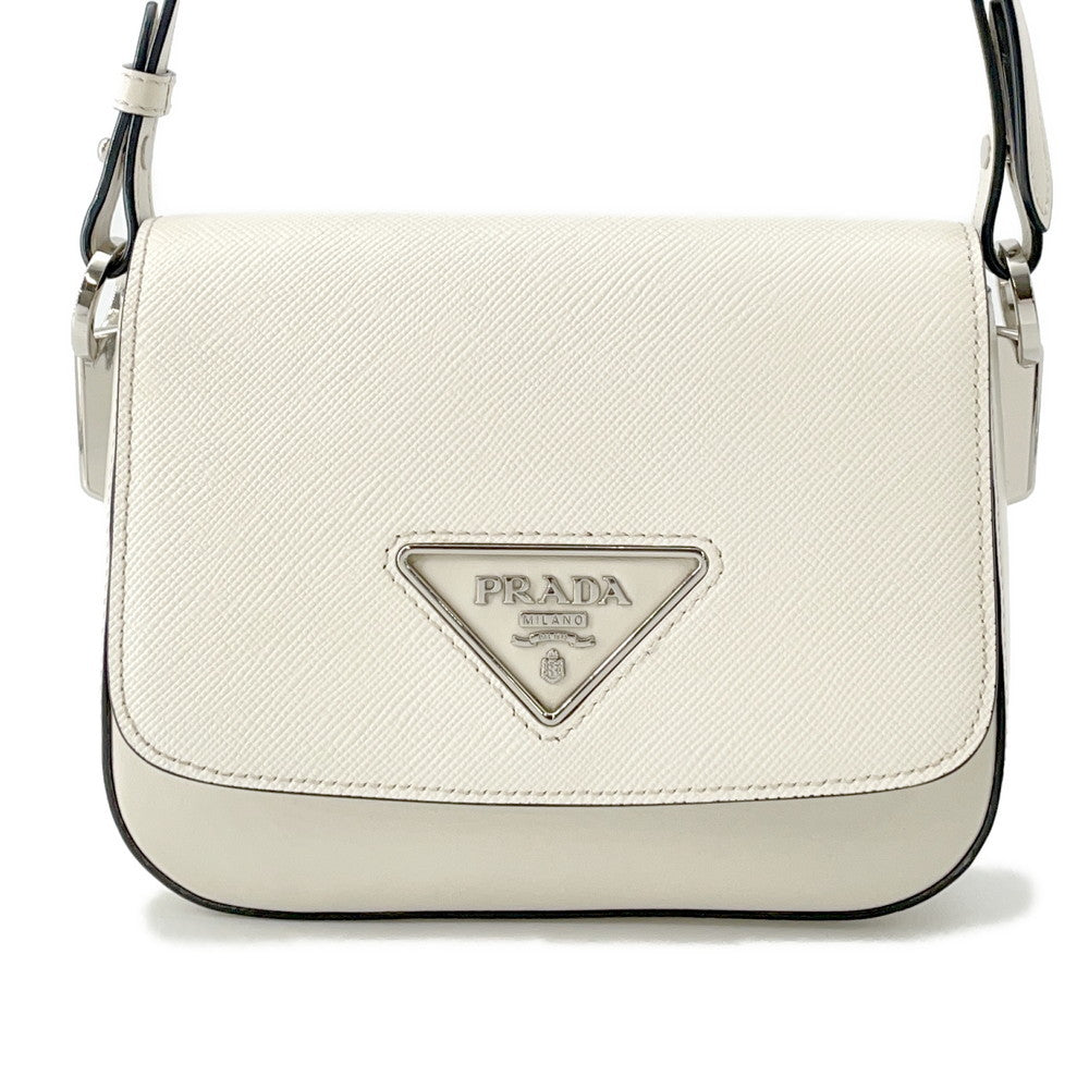 PRADA Identity Shoulder Bag White1BD249 Saffiano LeatherLeather