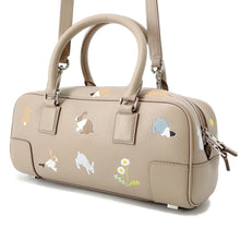 Load image into Gallery viewer, LOEWE Suna Fujita Collaboration Amazona Cropped 2-Way Bag Sand Leather Size 23
