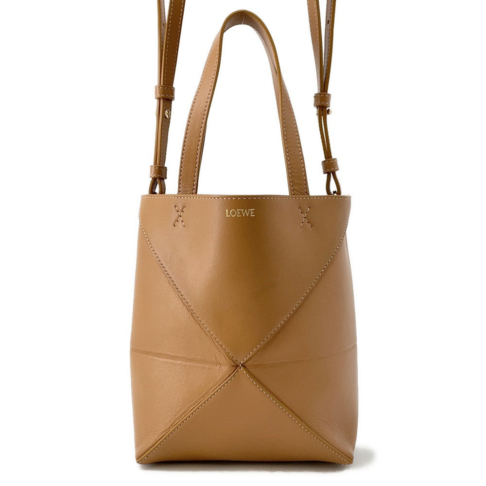 LOEWE Puzzle fold warm dessertA657V25X01 Leather Size Mini