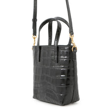 Load image into Gallery viewer, SAINT LAURENT PARIS Mini Toy Shopping Shoulder Bag Black712367 Croco embossed leather
