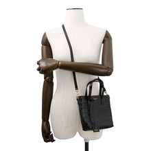 Load image into Gallery viewer, SAINT LAURENT PARIS Mini Toy Shopping Shoulder Bag Black712367 Croco embossed leather
