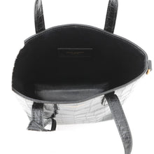 Load image into Gallery viewer, SAINT LAURENT PARIS Mini Toy Shopping Shoulder Bag Black712367 Croco embossed leather
