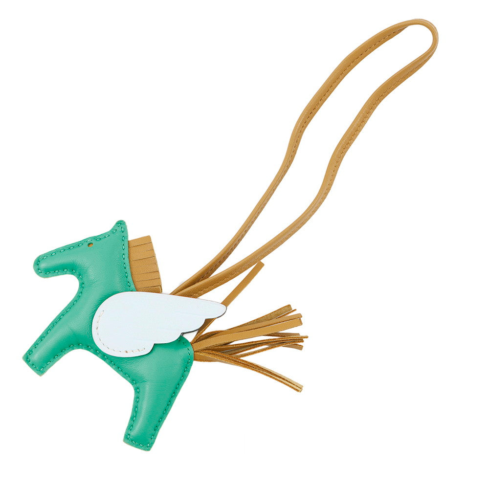 HERMES Rodeo Pegasus Menthe/Sesame/Blue Pale Lambskin Size PM