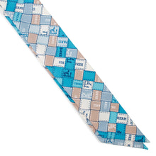 Load image into Gallery viewer, HERMES Twilly BOLDUC AU CARRE Blue/Multicolor Silk100%
