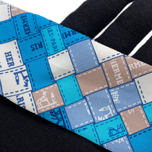 Load image into Gallery viewer, HERMES Twilly BOLDUC AU CARRE Blue/Multicolor Silk100%
