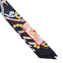 将图像加载到图库查看器中，HERMES Twilly DAME DE COEUR Black/Rouge/Gold Silk100%
