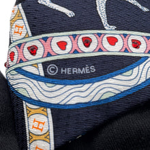 将图像加载到图库查看器中，HERMES Twilly DAME DE COEUR Black/Rouge/Gold Silk100%

