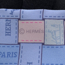 Load image into Gallery viewer, HERMES Twilly BOLDUC AU CARRE Blue Pale/Rose Purple/Aqua062408S Silk100%

