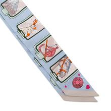 Load image into Gallery viewer, HERMES Twilly HERMES STORY Blue Pale/Rose/Vert063875S Silk100%
