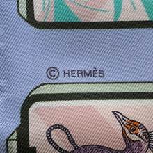 Load image into Gallery viewer, HERMES Twilly HERMES STORY Blue Pale/Rose/Vert063875S Silk100%
