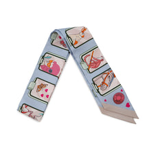 将图像加载到图库查看器中，HERMES Twilly HERMES STORY Blue Pale/Rose/Vert Silk100%
