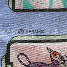 将图像加载到图库查看器中，HERMES Twilly HERMES STORY Blue Pale/Rose/Vert Silk100%
