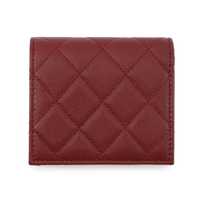 将图像加载到图库查看器中，CHANEL Matelasse Compact Wallet BurgundyAP4806 Caviar Leather
