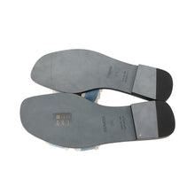 将图像加载到图库查看器中，HERMES Oran Sandals Blue Clair Denim Leather Size 36 1/2
