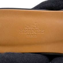将图像加载到图库查看器中，HERMES Oran Sandals Blue Clair Denim Leather Size 36 1/2
