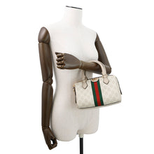 将图像加载到图库查看器中，GUCCI Ophidia GG Supreme Travel Bag Beige/White772053 GG Supreme Leather Size Small
