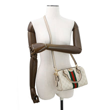 将图像加载到图库查看器中，GUCCI Ophidia GG Supreme Travel Bag Beige/White772053 GG Supreme Leather Size Small
