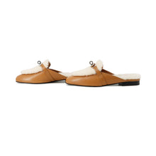 将图像加载到图库查看器中，HERMES Oz Mule Natural/Ecru Chevre Sheepskin Size 35

