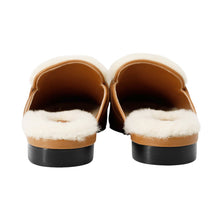 将图像加载到图库查看器中，HERMES Oz Mule Natural/Ecru Chevre Sheepskin Size 35
