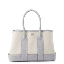 将图像加载到图库查看器中，HERMES Neo Garden Blue Gacier/Ecru Toile H Viking Negonda Leather Size 23
