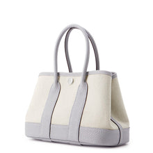 将图像加载到图库查看器中，HERMES Neo Garden Blue Gacier/Ecru Toile H Viking Negonda Leather Size 23
