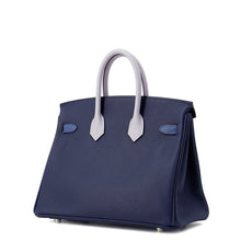 Load image into Gallery viewer, HERMES Birkin tricolor Blue Abysse/Blue Tie/Green Pantan Epsom Size 25
